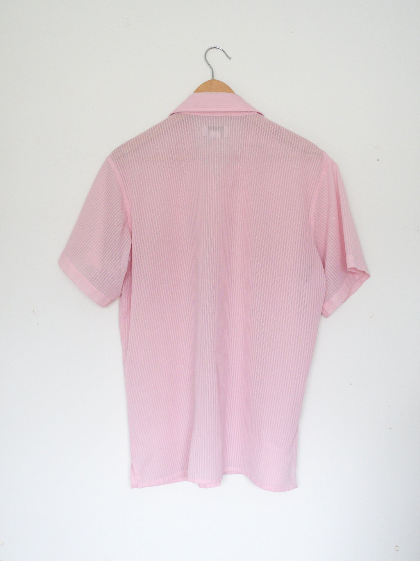 1980's Semi Sheer Pink Shirt